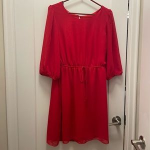 RED ENFOCUS DRESS
